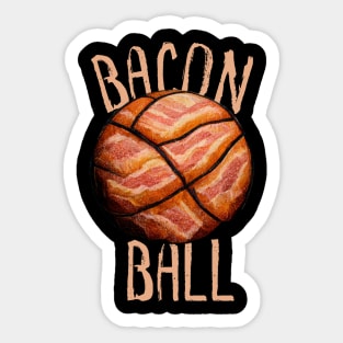 Bacon Ball, Basketball, Funny Basketball Sticker